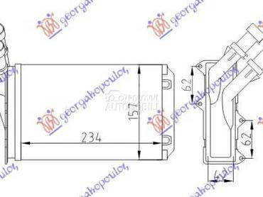 GREJAC KABINE (234x157) za Peugeot 306 od 1993. do 1996. god.