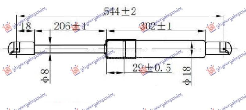 AMORTIZER GEPEK VRATA 3...