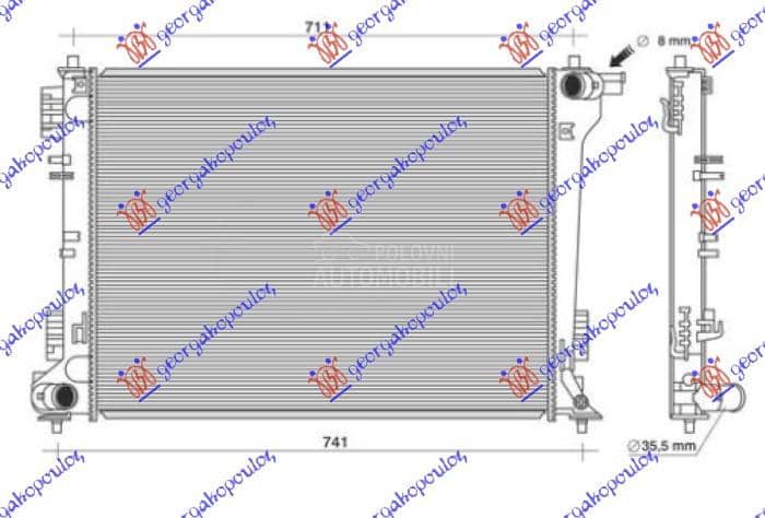 HLADNJAK MOTORA 2.0 CVVT...