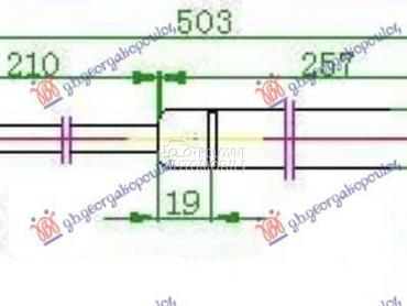 AMORTIZER GEPEK VRATA 280... za Fiat Panda od 2003. do 2014. god.