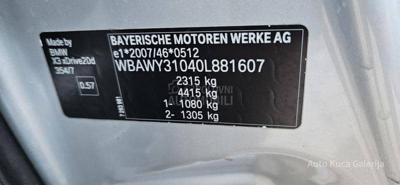 BMW X3 2.0 M paket