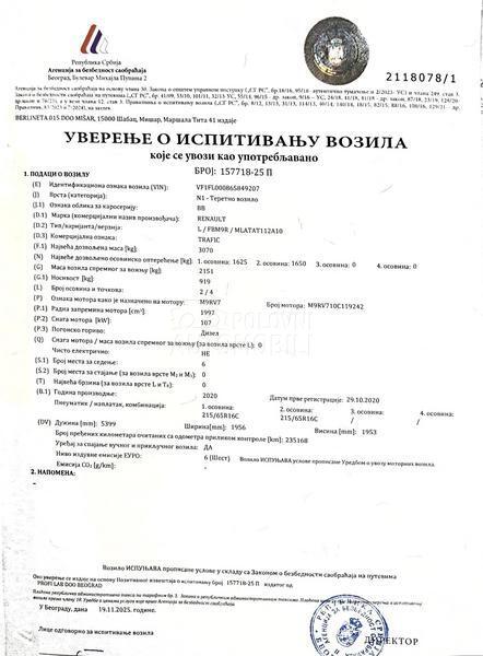 Renault Trafic 2,0 DCI