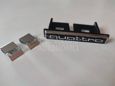 Natpis Quattro crni za masku za Audi A4, A6, A8
