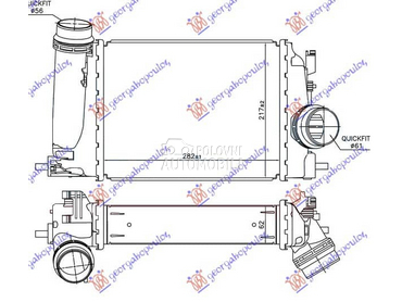HLADNJAK INTERKULERA 1.5 DCi za Nissan X-Trail od 2014. do 2017. god.