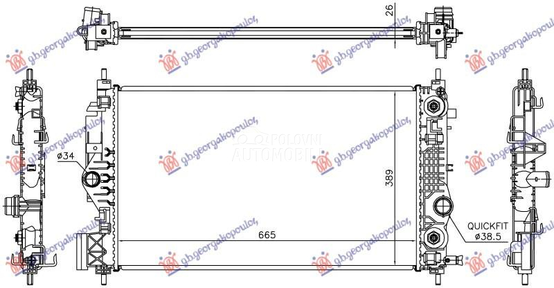 HLADNJAK MOTORA 1.6 BENZIN