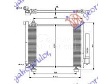 HLADNJAK KLIME DIZEL za Opel Agila od 1999. do 2008. god.