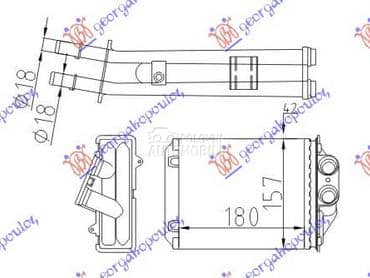GREJAC KABINE (180x157) za Fiat Panda od 2003. do 2014. god.