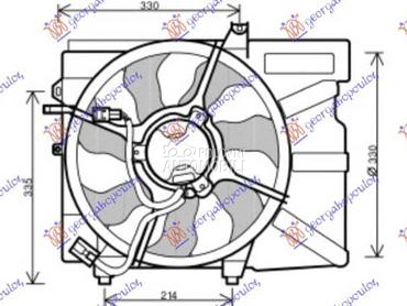 VENTILATOR KOMPLET (/-) za Hyundai Getz od 2006. do 2010. god.