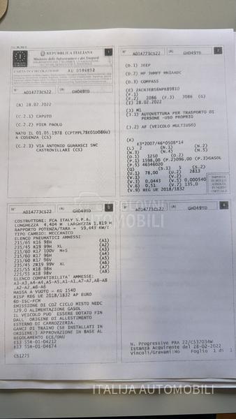 Jeep Compass 1.6MJET VIRT/LED/APP