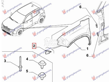 NOSAC BLATOBRANA Desno za Jeep Avenger za 2022. god.