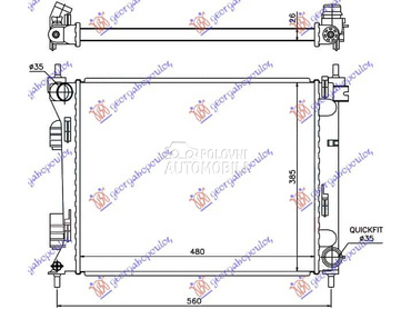 HLADNJAK MOTORA za Kia Rio od 2014. do 2017. god.