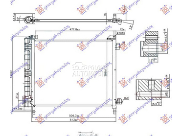 HLADNJAK KLIME 1.2i 12V... za Nissan Micra od 2010. do 2013. god.