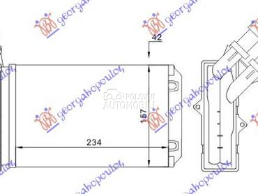 GREJAC KABINE (234x157) za Peugeot 306 od 1996. do 1999. god.