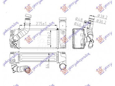 HLADNJAK INTERKULERA 1.4 D4D za Toyota Auris od 2010. do 2012. god.