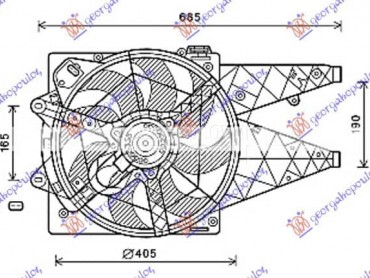 VENTILATOR KOMPLET... za Alfa Romeo Giulietta za 2010. god.