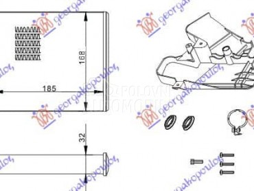 GREJAC KABINE (185x168) za Saab 9-3 od 2002. do 2007. god.