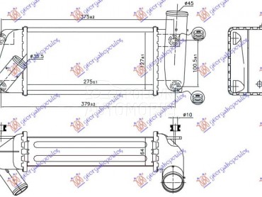 HLADNJAK INTERKULERA 1.4... za Toyota Corolla od 2016. do 2019. god.