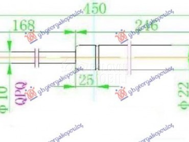 AMORTIZER GEPEK VRATA 535... za Volkswagen Golf 5 od 2004. do 2008. god.