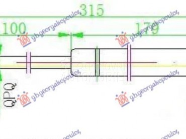 AMORTIZER GEPEK VRATA 420... za Nissan Primera od 1996. do 1999. god.