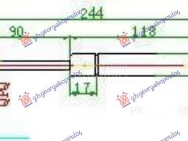 AMORTIZER HAUBE -05 400 njutna za Volvo S60 od 2000. do 2010. god.