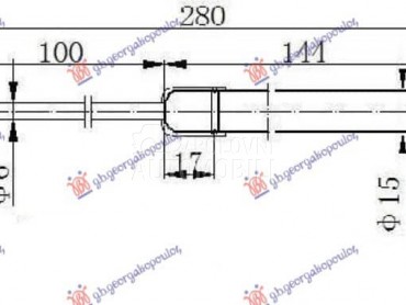 AMORTIZER GEPEK VRATA 30... za Mercedes Benz CLK Klasa od 2002. do 2009. god.