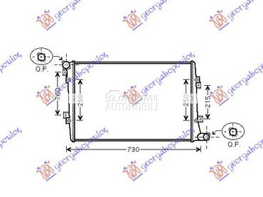 HLADNJAK MOTORA za Volkswagen Touran od 2007. do 2010. god.