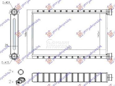 GREJAC KABINE (143x250x26) za BMW X1 od 2009. do 2013. god.