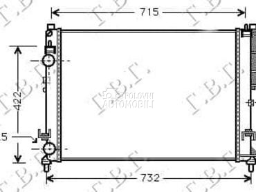 HLADNJAK MOTORA 1.6/2.0 /... za Renault Laguna od 1998. do 2000. god.