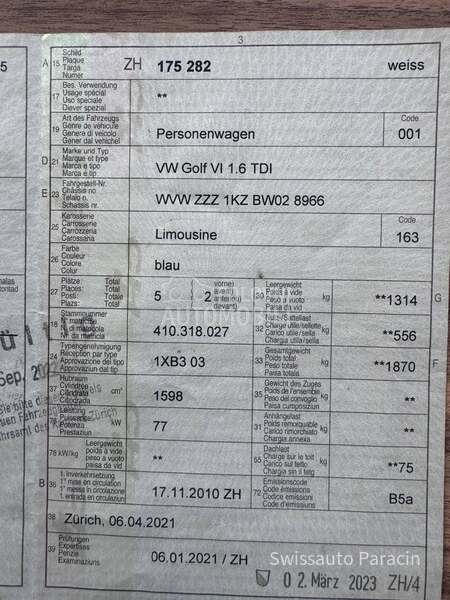 Volkswagen Golf 6 1.6 TDi