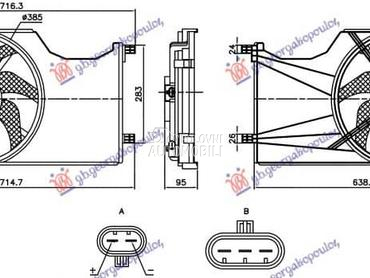 VENTILATOR KOMPLET 1.3 DIZEL - za Opel Corsa E od 2015. do 2019. god.