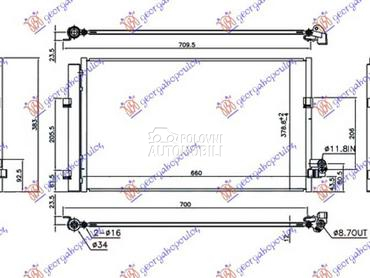 HLADNJAK KLIME ZA SVE... za BMW Serija 5 od 2016. do 2020. god.