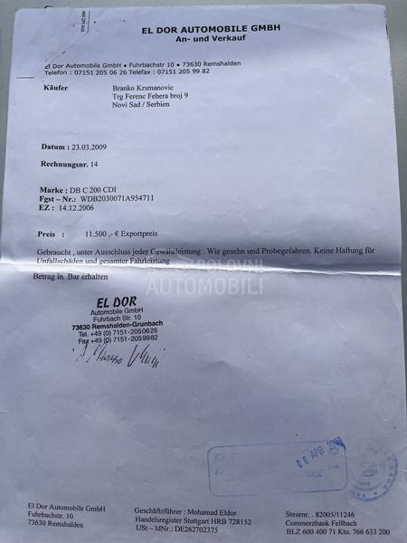 Mercedes Benz C 200 C200 DCI