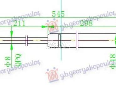AMORTIZER GEPEK VRATA 335... za Ford Fiesta od 2013. do 2017. god.