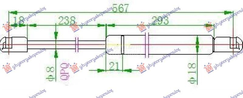 AMORTIZER GEPEK VRATA 460...