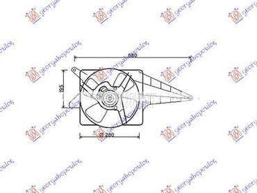 VENTILATOR (1.0/1.2cc) za Opel Corsa B od 1997. do 2000. god.