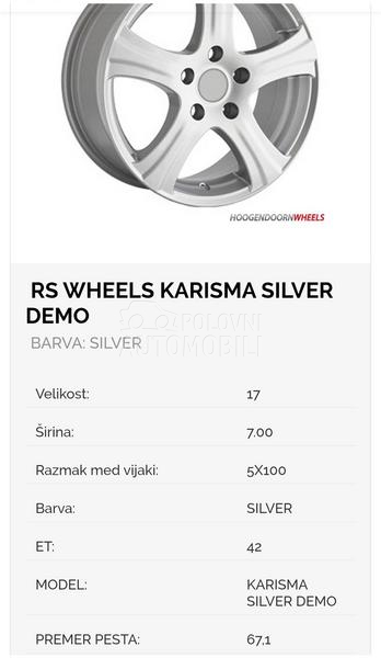 Aluminijumske felne karisma 17 5x100 17" 5 x 100