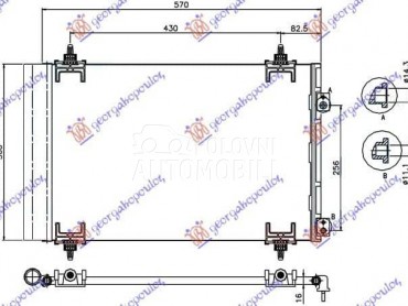 HLADNJAK KLIME BENZIN/DIZEL za Peugeot 3008 od 2013. do 2016. god.