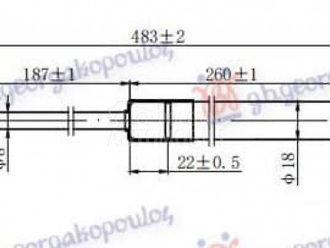 AMORTIZER GEPEK VRATA 535... za Dodge Caliber za 2007. god.