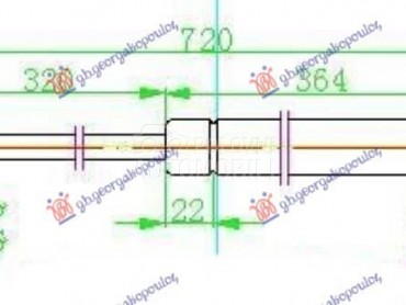 AMORTIZER HAUBE 180 njutna za Audi A6 od 2004. do 2008. god.