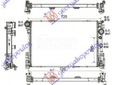 HLADNJAK MOTORA za Mercedes Benz C Klasa od 2007. do 2011. god.