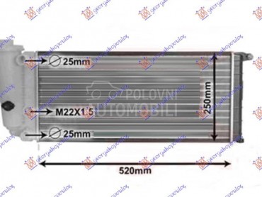 HLADNJAK MOTORA 750-900... za Lancia Ypsilon od 1984. do 1991. god.