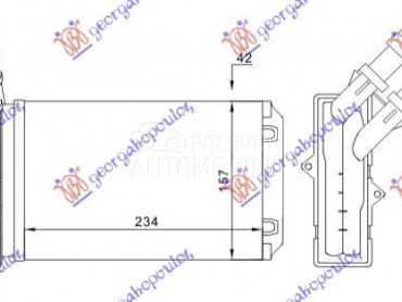 GREJAC KABINE (234x157) za Peugeot Partner od 2002. do 2008. god.