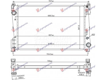 HLADNJAK MOTORA... za Alfa Romeo MiTo za 2008. god.