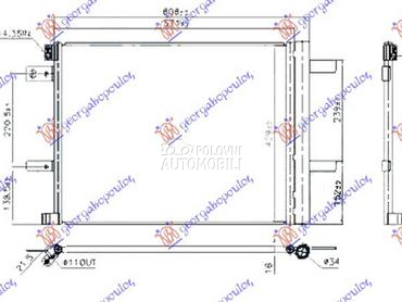 HLADNJAK KLIME 1.2 THP... za Peugeot 508 od 2018. do 2023. god.