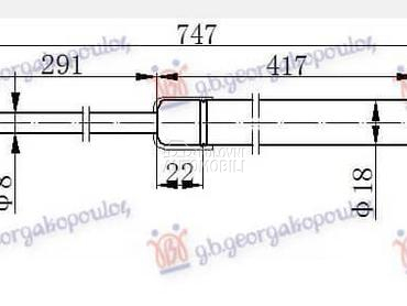 AMORTIZER HAUBE 200 njutna za Audi A3 od 2012. do 2016. god.