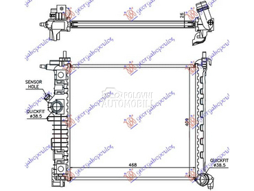 HLADNJAK MOTORA 1.3/1.7... za Opel Meriva od 2010. do 2014. god.