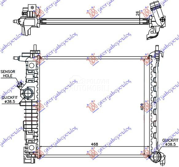 HLADNJAK MOTORA 1.3/1.7...