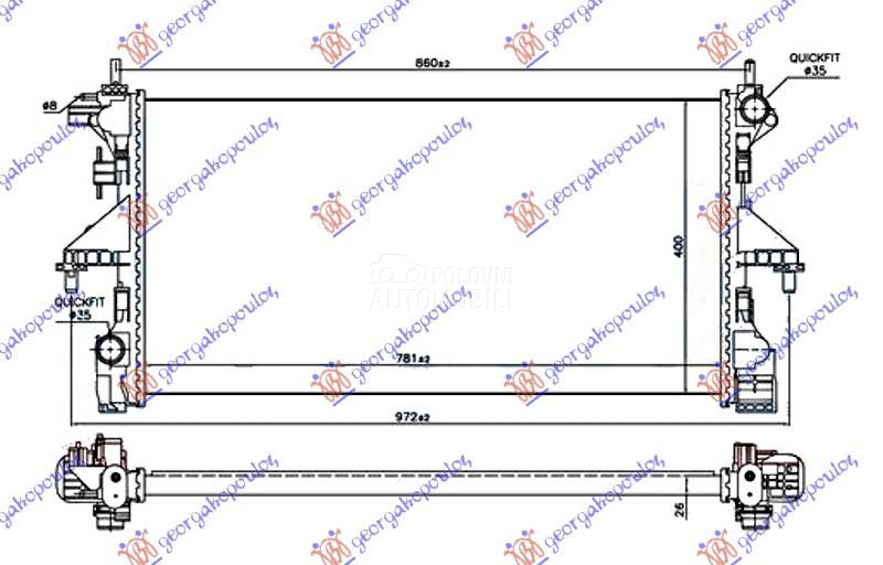 HLADNJAK MOTORA 2.3 JTD...