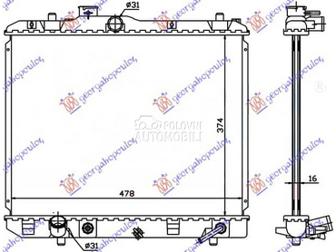 HLADNJAK MOTORA za Opel Agila od 2008. do 2014. god.