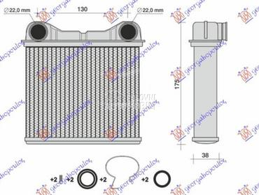 GREJAC KABINE ZADNJI za Mercedes Benz GL Klasa od 2006. do 2012. god.